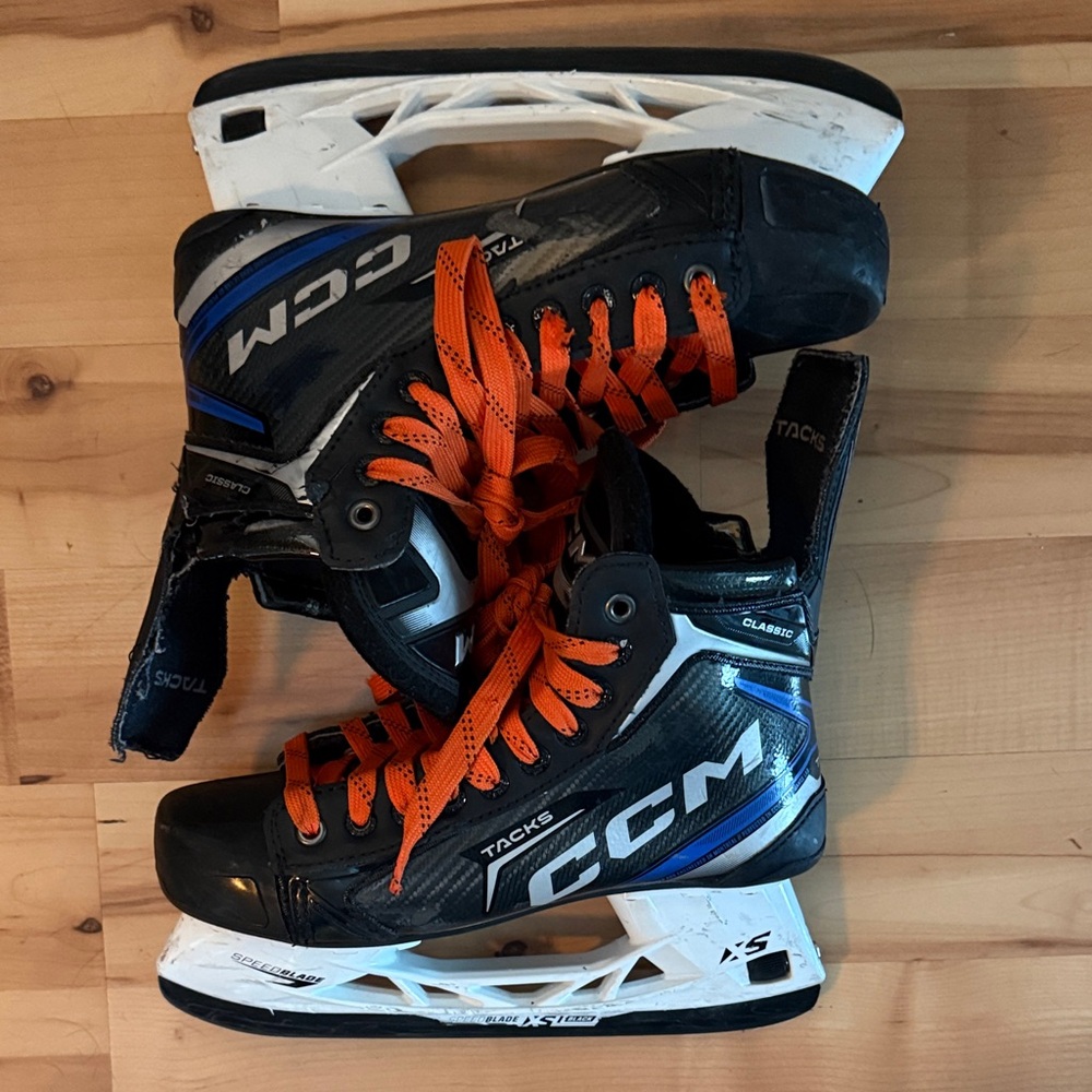 CCM Tacks Classic Skates with Orange Laces